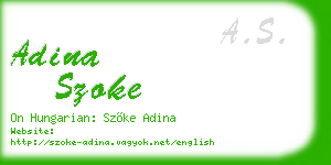 adina szoke business card